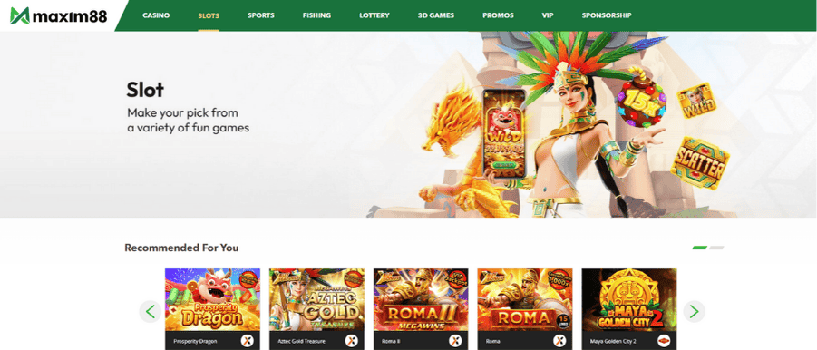 maxim88 online slot games