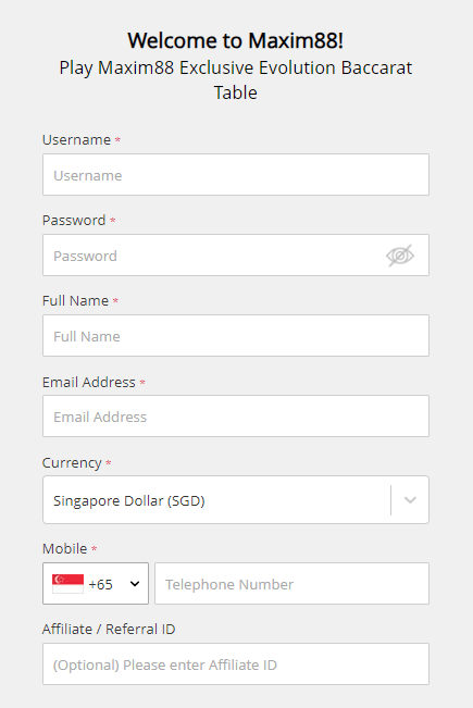 maxim88 registration